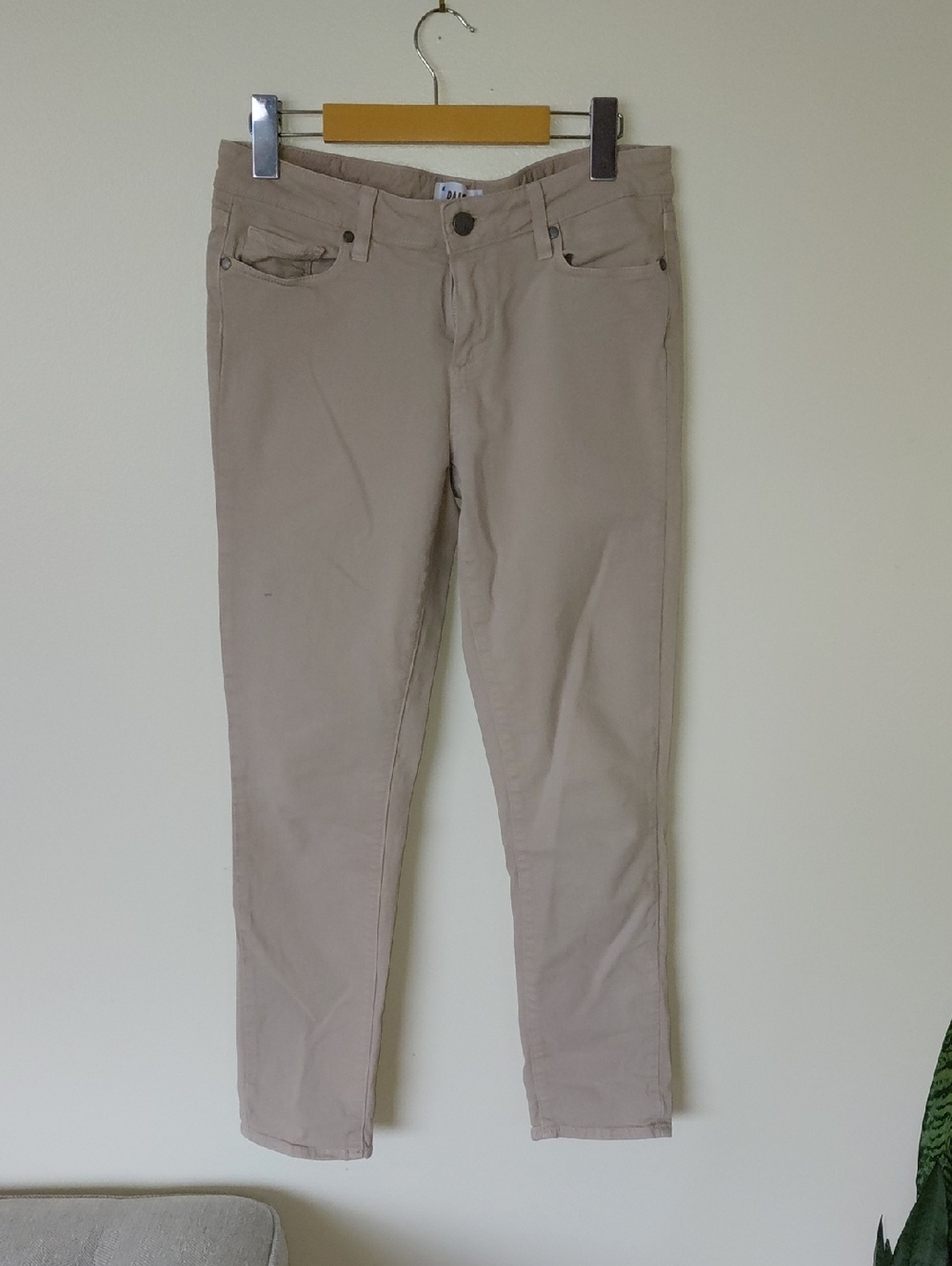 🔴 PAIGE Women's Skinny Jeans in Light Beige
